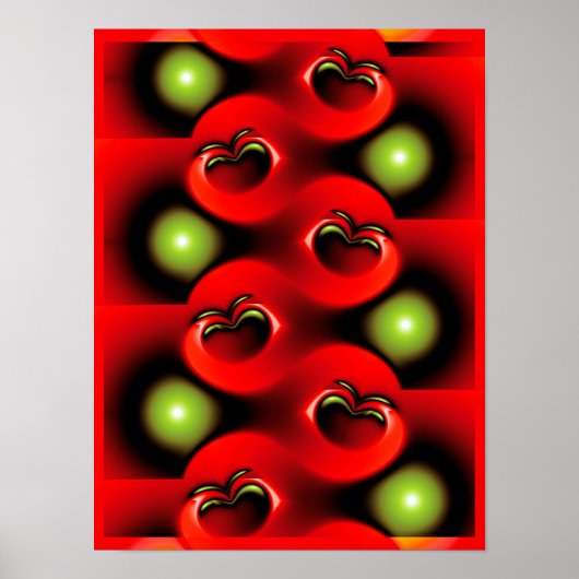 Verboden Appel Golf Fractaal Patroon Poster (Voorkant)