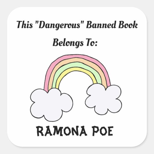 Verboden boek Rainbow Book Label (Voorkant)