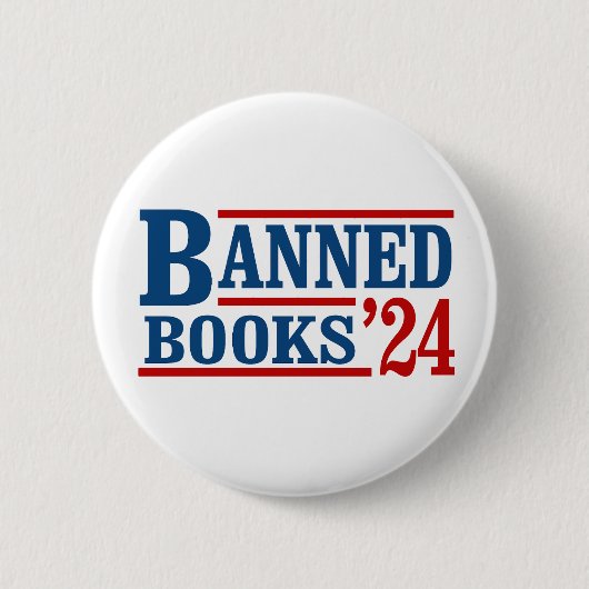 Verboden Boeken 2024 Ronde Button 5,7 Cm (Voorkant)