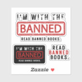 Verboden boeken Censuur Ik ben met de Verboden Sticker (Vel)