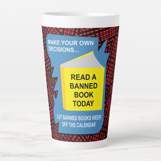 Verboden boeken latte mok (Voorkant)