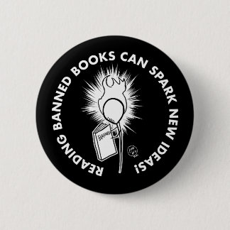 Verboden Boeken Lezen Ronde Button 5,7 Cm