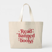 Verboden Boeken Lezer Geliefde Grote Tote Bag (Achterkant)