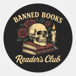 Verboden Boeken Reader's Club Ronde Sticker