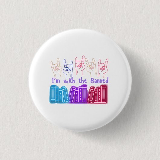 Verboden Boeken Ronde Button 3,2 Cm (Voorkant)