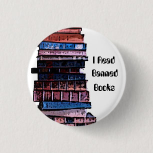 verboden boeken ronde button 3,2 cm
