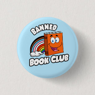 Verboden Boekenclub Ronde Button 3,2 Cm