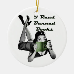 Verboden boekenversiering keramisch ornament