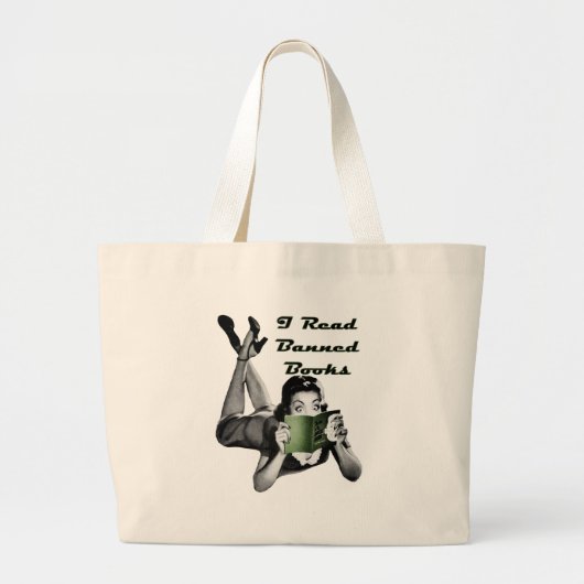 Verboden boekenzak grote tote bag (Voorkant)