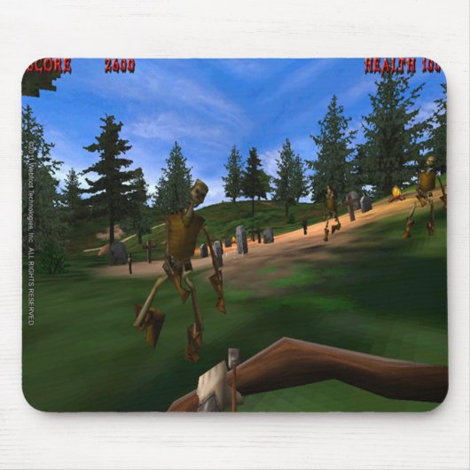 Verboden bos 3 Retro Mousepad Muismat (Voorkant)