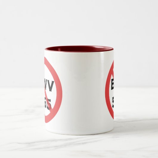 Verboden BWV 565-mok Tweekleurige Koffiemok (Center)