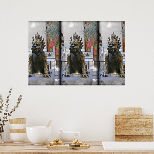 Verboden City Dragon-status Poster (Keuken)