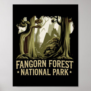 Verboden Fangorn Forest Nationaal Park Boekenwurme Poster