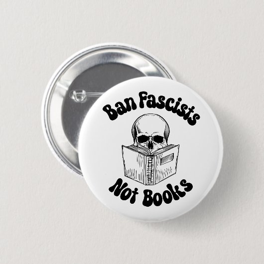 Verboden fascisten geen boeken ronde button 5,7 cm (Voorkant /achterkant)