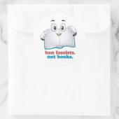 Verboden fascisten geen boeken ronde sticker (Tas)