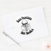 Verboden fascisten geen boeken ronde sticker (Envelop)