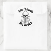 Verboden fascisten geen boeken ronde sticker (Tas)