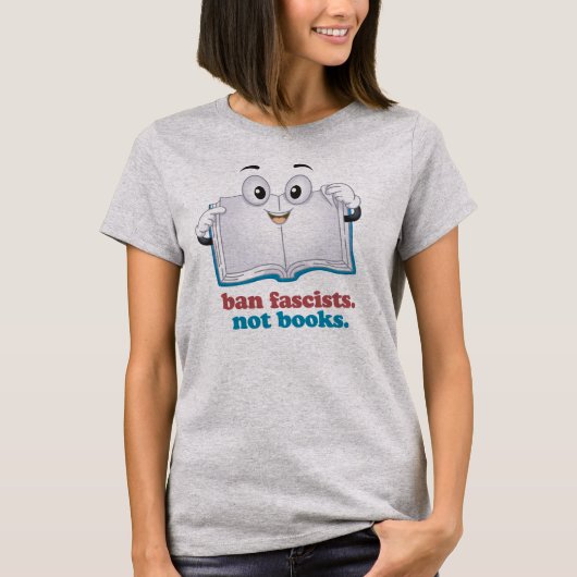 Verboden fascisten geen boeken t-shirt (Voorkant)