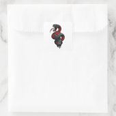 Verboden fruitstickers vierkante sticker (Tas)