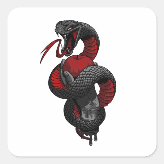 Verboden fruitstickers vierkante sticker (Voorkant)