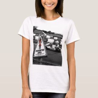 Verboden Gebied Karting Sign Dames T-shirt