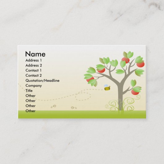 Verboden grond visitekaartje (Voorkant)