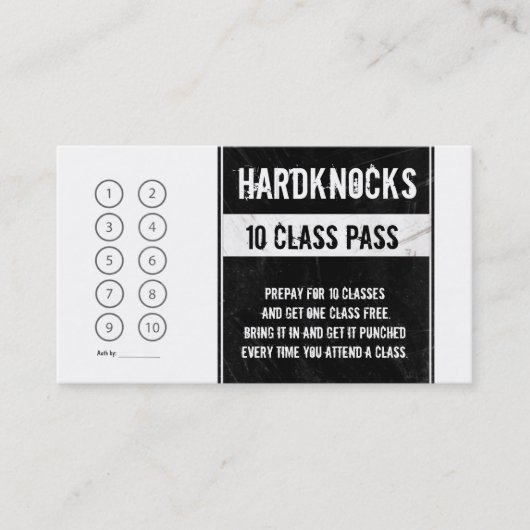 Verboden Gym Visitekaartje loyaliteitskaart Klantenkaartje (Voorkant)