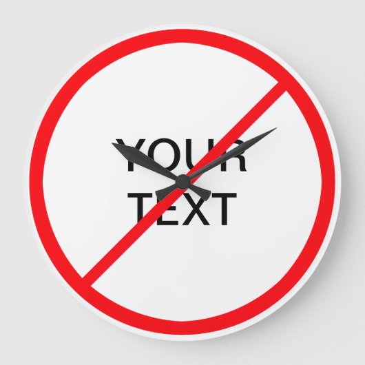 Verboden handtekening grote klok (Voorkant)