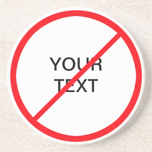 Verboden handtekening zandsteen onderzetter (Voorkant)
