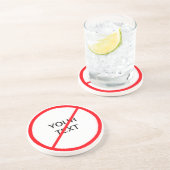 Verboden handtekening zandsteen onderzetter (Zijkant)