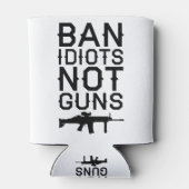 Verboden Idiots geen Pistolen Blikjeskoeler (Achterkant)