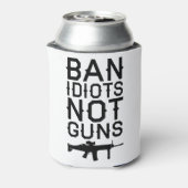 Verboden Idiots geen Pistolen Blikjeskoeler (Blikje Achterkant)