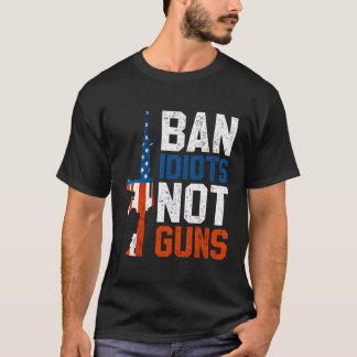 Verboden Idiots geen Pistolen T-shirt