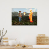 Verboden liefde digitale kunst poster (Keuken)