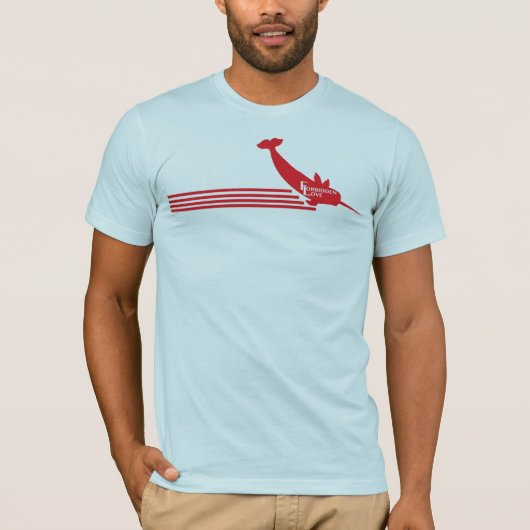 Verboden liefdesvleugel Narwhal T-shirt (Voorkant)