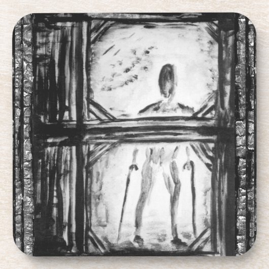 Verboden Man Drankjes Onderzetter (Voorkant)