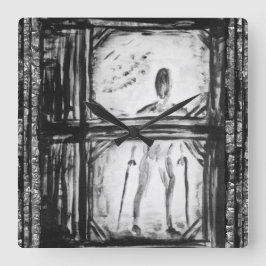 Verboden Man Vierkante Klok