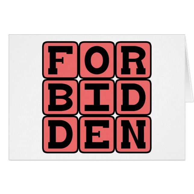 Verboden, niet toegestaan (Voorkant Horizontaal)