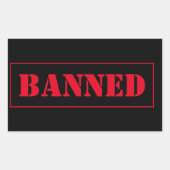 Verboden Nintendo Switch Rechthoekige Sticker (Voorkant)