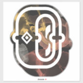 VERBODEN -O- | Aangepast monogram | Gepersonalisee Sticker (Vel)