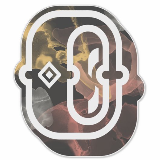 VERBODEN -O- | Aangepast monogram | Gepersonalisee Sticker (Voorkant)