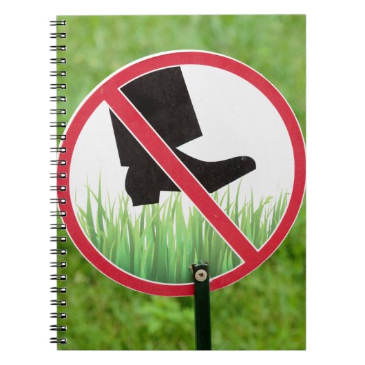 Verboden op het Gras te Trappen Notitieboek (Voorkant)