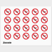 Verboden op maat gemaakte stickers (Vel)