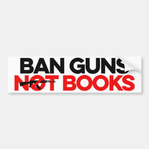 Verboden Pistolen geen boeken Bumpersticker