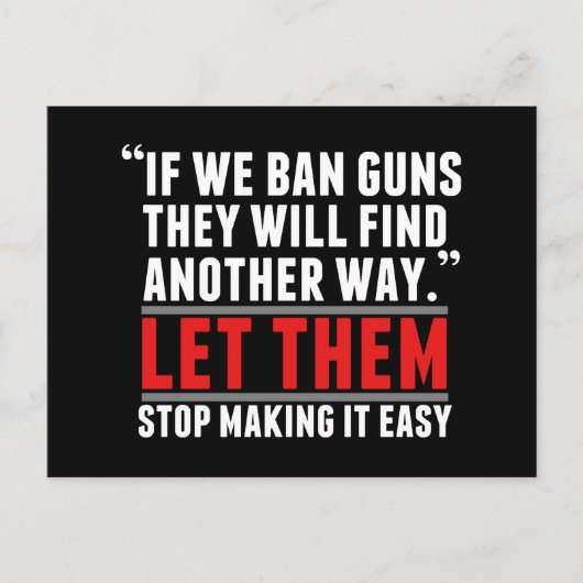 Verboden Pistolen - Steun voor de hervorming van h Briefkaart (Voorkant)