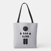 Verboden Pistolen Tote Bag (Achterkant)
