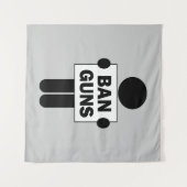 Verboden Pistolen Wandkleed (Voorkant (horizontaal))