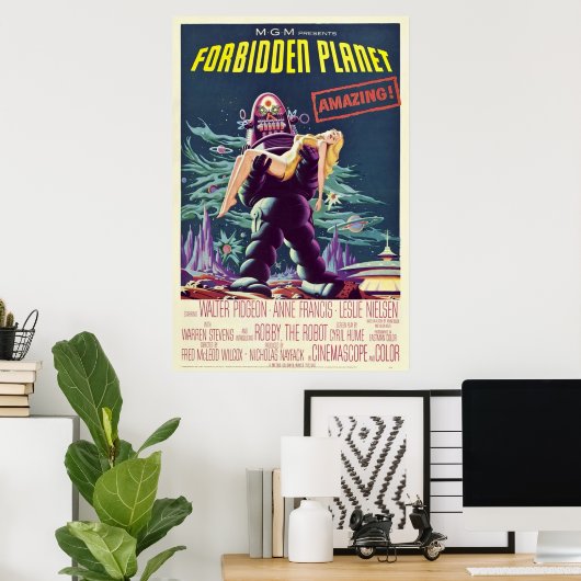 Verboden planeet 1956 poster (Thuiskantoor)