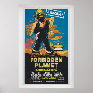 Verboden Planeet Poster Vintage Film Poster 1