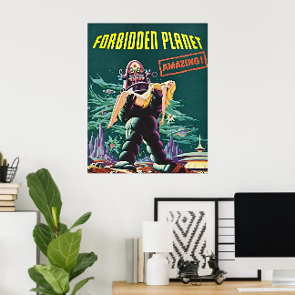 Verboden Planeet Vintage Sci-Fi Film Poster